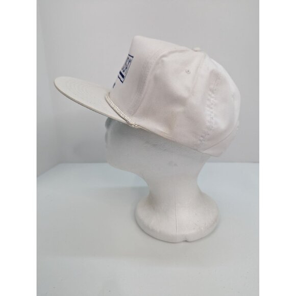 In Liner USA Reynolds Inc Men White Wide Brim Braid Adj Snapback Cap Hat - Picture 3 of 9